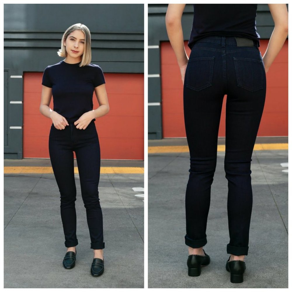 NAKED & FAMOUS High Rise Skinny Blue Jeans
